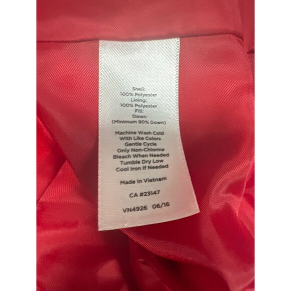Talbots Down Fill Cherry Red Quilted Puffer Vest Size Petite M - Picture 7 of 9